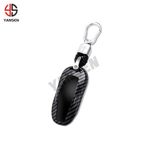 Porte-clés de voiture en fibre de carbone ABS, étui pour porte-clés de <span class=keywords><strong>Tesla</strong></span> <span class=keywords><strong>Model</strong></span> <span class=keywords><strong>3</strong></span> S, accessoires - Product Image 3
