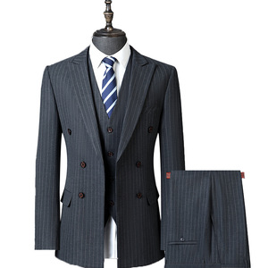 <span class=keywords><strong>Costume</strong></span> 3 pièces à rayures pour hommes pour mariages, affaires et décontractées-<span class=keywords><strong>Costume</strong></span> de marié élégant et respirant pour carrière - Product Image 5