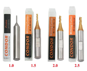 Sonda de Corte de 1.0mm 1.5mm 2.0mm 2.5mm para Máquina de Corte de Llaves Xhorse <span class=keywords><strong>CONDOR</strong></span> XC MINI Plus Dolphin XP-005 Dolphin XP-007 XC002 - Product Image 1