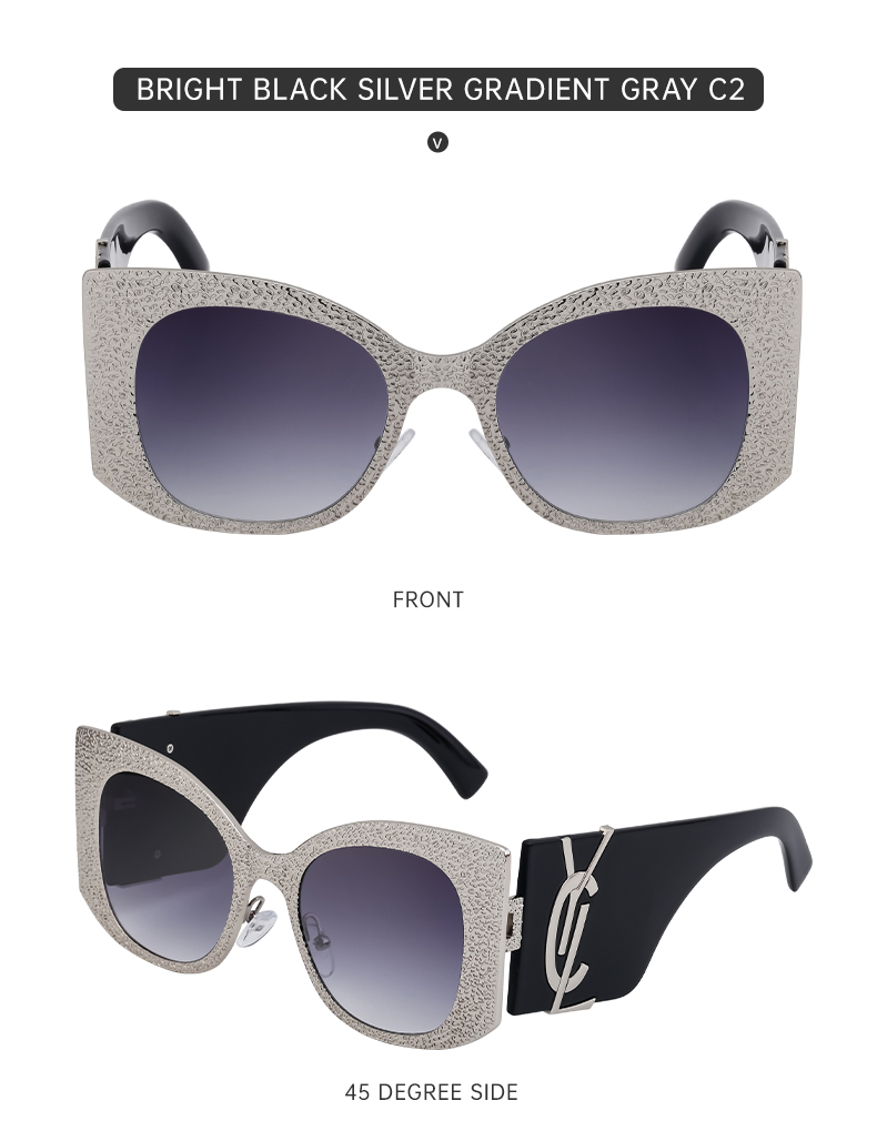 C2Bright nero gradiente argento grigio