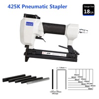 Pistolet à agrafes pneumatique XINYI 425K/9025 de calibre 18 pour meubles en rotin, canapé en forme de U - Aluminium et fer, garantie de 3 ans