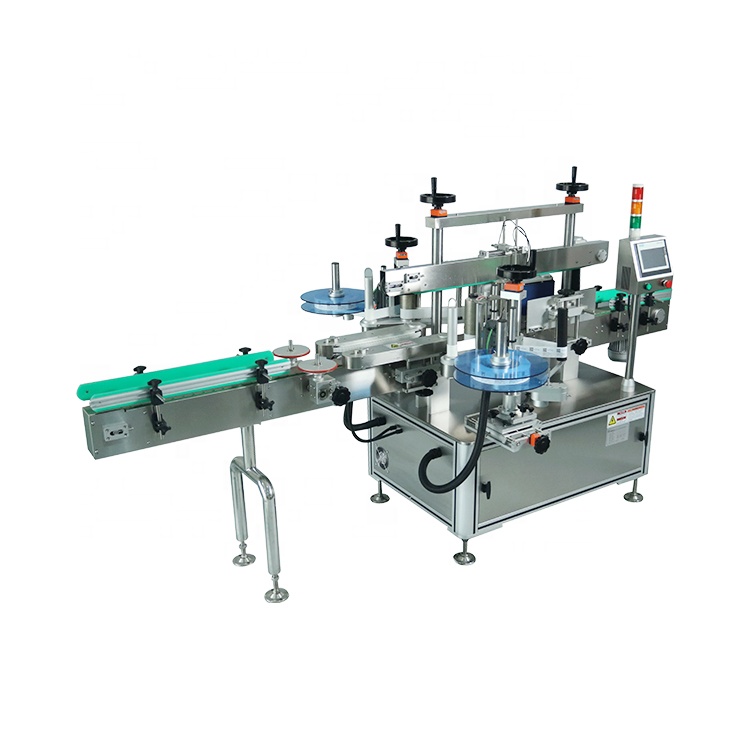 Engine Oil Square Bottle Two Sides Labeling Machine