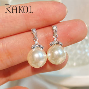 Rakol EP6048 New Low Price Hanging Pearl Stud Earrings - Product Image 4