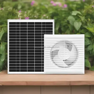 2024 serie del ventilatore di scarico solare del prezzo all'ingrosso per la serra del garage della soffitta con la batteria