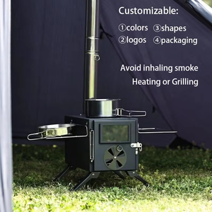 Estufa Portátil de Leña para Carpa, de Acero, con Chimenea Plegable, Impermeable, Independiente, para Acampar, Cocinar y Hacer Picnic al Aire Libre - Product Image 4