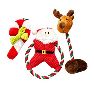 Giocattolo da Masticare per Cani a Forma di Cartone Animato Natalizio, Resistente ai Morsi, per la Pulizia dei Denti, Renna, Orso, Babbo Natale, Regalo per le Festività - Product Image 2