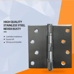 Paslanmaz çelik 304 popo kapı donanım menteşe ağır türleri gümüş güvenlik Pivot Bal rulman ticari Metal