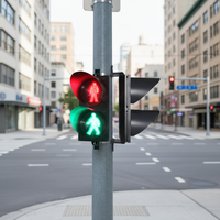Semáforo LED de 200 mm para peatones, rojo y verde, carcasa de PC, instalación fija, alimentación a red, uso en carreteras
