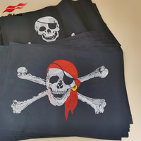 Drapeau de pirate en forme de main (Jolly Roger) de 11,8 x 17,7 pouces pour décoration de fête d'Halloween, vente en gros, personnalisable
