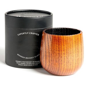 Verre à boire <span class=keywords><strong>Bourbon</strong></span> en bois de hêtre d'origine fabriqué à la main verre à whisky à l'ancienne pour hommes grands cadeaux de whisky pour papa frère - Product Image 6