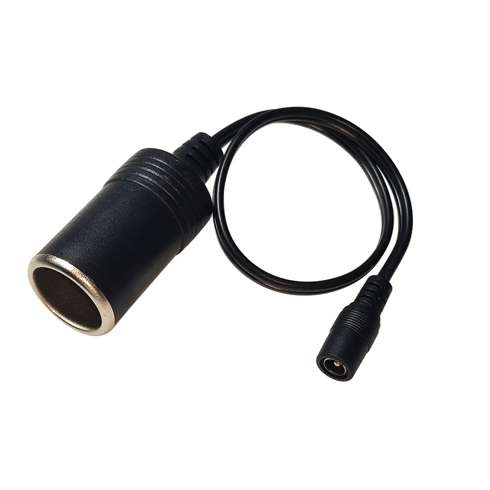JKM Car Charge Socket Female Plug Cigarette Lighter To DC 5.5mm * 2.1mm Female Plug For Emergency Use Of Home Power