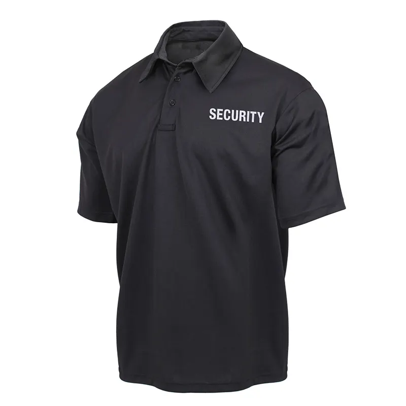 Camisa de polo personalizada, venda quente, camisa guardas, design uniforme de segurança