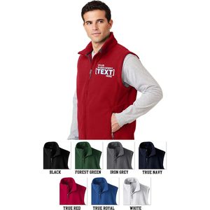 Chaleco de lana bordado personalizado para hombre, sin mangas, con cremallera, para invierno - Product Image 4