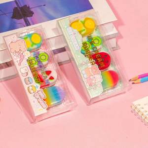 Lot de 4 gommes fantaisie en forme de crème glacée, mignonnes et de haute qualité, fournitures scolaires promotionnelles pour enfants - Product Image 2