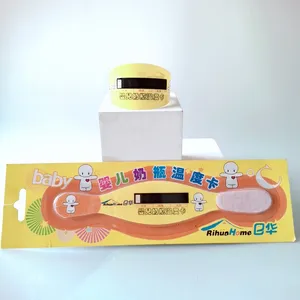 Termómetro de botella de leche para bebé de dibujos animados para guardería infantil, temperatura de cristal líquido LCD, primas promocionales, tipo de escala para el hogar