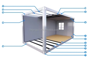 Fácil de instalar, contenedor móvil Modular azul, casa prefabricada, oficina, alojamiento, contenedor de vida, hogar - Product Image 5