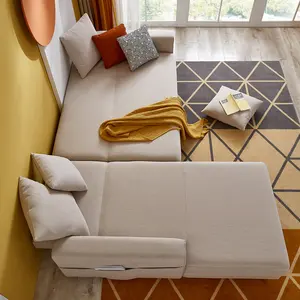 Sofá moderno dobrável de 102553 tecido, sala de estar, cama dobrável