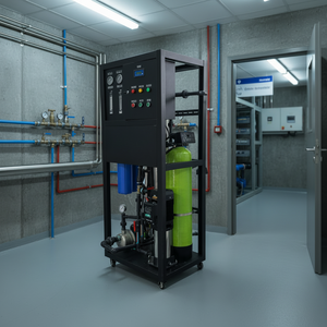 Système de traitement d'eau par osmose inverse intégré avec PLC et pompe 500L/heure certifié CE pour l'eau potable commerciale - Product Image 1