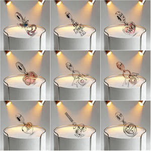 <span class=keywords><strong>Pendentif</strong></span> Cœur en Argent Pur 925 avec Zircon - Design Ballon à Air Chaud et Ampoule Robot Wally - Breloques DIY pour Diffuser l'Amour - Product Image 5