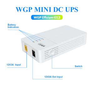 WGP 24W Mini <span class=keywords><strong>UPS</strong></span> <span class=keywords><strong>12V</strong></span> 2A Fonte de Alimentação Ininterrupta com Bateria de Lítio 18650 de 7800mAh para Roteador WiFi, Modem e Câmera - Product Image 2