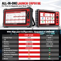 LAUNCH Crp919E Escáner de Diagnóstico OBD2 para Automóviles 919X 909E Herramienta de Escaneo de Diagnóstico Completo del Sistema del Automóvil Actualización Gratuita por 2 Años