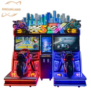 Dreamland Super Dynamische X5 Dubbele Spelers Motorspel Machine Volwassenen Arcade Simulator Rijden Auto Games