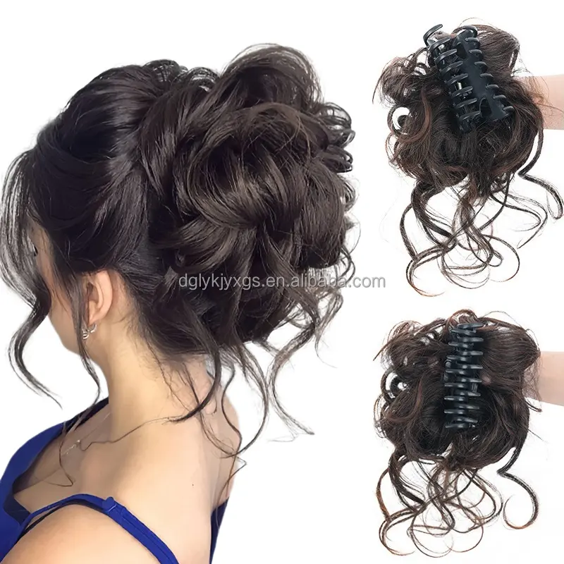 WE16 सिंथेटिक पंजा Ponytails बाल गन्दा Chignon बाल रोटी टुकड़े महिलाओं के लिए बाल चोटी Hairpieces विस्तार
