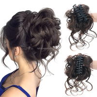 WE16 Extensiones de Cabello Sintético con Pinza para Cola de Caballo, Moños Despeinados y Postizos para Mujer