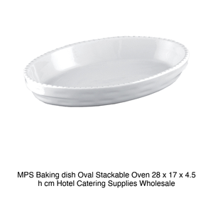 Stackable Oval Baking Dish 28 × 17 × 4.5 h cm Mps Ovenproof - Product Image 2