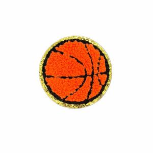 Basket calcio Rugby Baseball asciugamano ricamo ciniglia Glitter fai da te tessuto ferro su toppe - Product Image 2