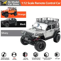 MN128 1/12 4WD 4 Canales, Coche RC Eléctrico de Metal Todoterreno para Escalar Rocas, Juguete para Adultos
