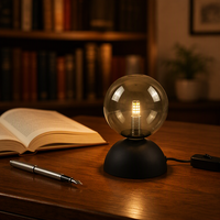 Lampe personnalisable pour hôtel, lampe de bureau, lampe de table décorative pour la maison, éclairage en verre transparent pour chambre à coucher, salon