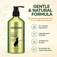Shampooing Probiotique Personnalisé pour Chiens, Lavant Corporel Sans Alcool, pH Équilibré, Pour un Pelage Doux et Soyeux, Nettoyage en Profondeur, 356ml, OEM Bain pour Animaux