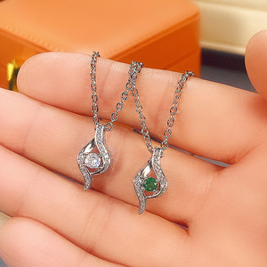 Collana con Ciondolo a Cuore Multicolore per Donne, Elegante Catena per Clavicola, Gioiello di Moda Quotidiana - Product Image 5