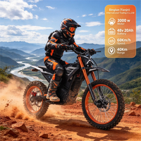 E Dirt Bike Cheap 48V 3000W Electric Off-Road Motorcycle Adult 20Ah Battery 60km/h Fast Charging IPX6 Moto Electrica CE