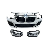 Parachoques Delantero Original de Segunda Mano X3 G08 con Marco, Ventilador Electrónico, Radiador LED Grande para Kit de Carrocería BMW