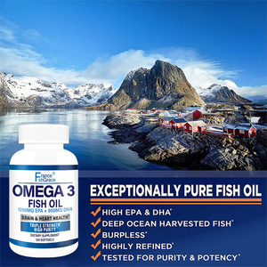 Supplément d'huile de poisson oméga 3 de haute qualité avec EPA et DHA pour les adultes soutiennent la santé cardiaque et cérébrale Meilleurs gélules d'huile de poisson oméga 3 - Product Image 5