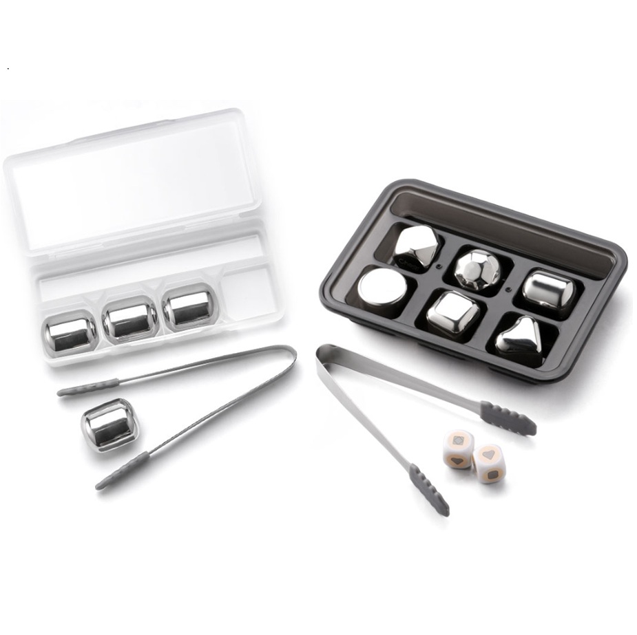 Circle Joy 304 ледяной куб из нержавеющей стали, 4 шт., моющийся, длительное использование, быстрозамороженный, для виски, вина, пробки, ледяной куб