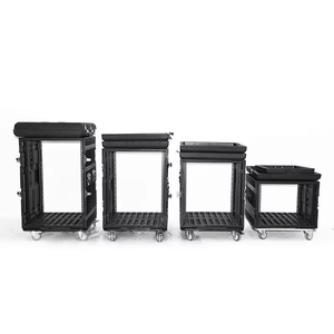 PE + ABS mang Giao thông vận tải amp Rack trường hợp với bánh xe bánh xử lý PE Nhựa âm thanh 2U Rack trường hợp nặng nhiệm vụ Độ Sâu Giá trường hợp - Product Image 1