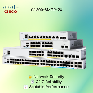 Commutateur Ethernet géré Cisco C1300-8MGP-2X, 8 ports PoE Plus, 2 ports 10G SFP Plus, certifié <span class=keywords><strong>IEEE</strong></span> <span class=keywords><strong>802</strong></span>.<span class=keywords><strong>3</strong></span>, réseau d'entreprise original - Product Image 2