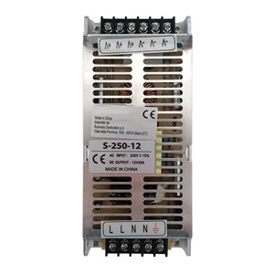 S-250-12 สวิตชิ่งพาวเวอร์ซัพพลาย 12V 20A ตัวแปลงไฟ AC DC ดีไซน์บางเฉียบ ผลิตในประเทศจีน - Product Image 2