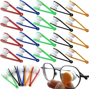 Mini gafas de sol de microfibra, limpiador de gafas, cepillo, herramienta de limpieza, venta al por mayor