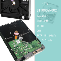 Disque dur interne d'occasion ST1000VN002 1 To 3,5 pouces 5900 tr/min 64 Mo de cache SATA III pour serveur domestique et centre de données NAS