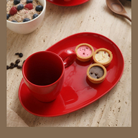 Tasse à expresso latte européenne 100 ml 320 ml 420 ml 440 ml, ensemble de tasses à café en céramique italienne avec soucoupe à dessert