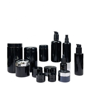 Hot Sale 10ml 30ml <b>50ml</b> 100ml 200ml 500ml 1000ml Dark Violet UV protection <b>Bottle</b> Black Glass <b>Bottle</b> with Cap - Product Image 1