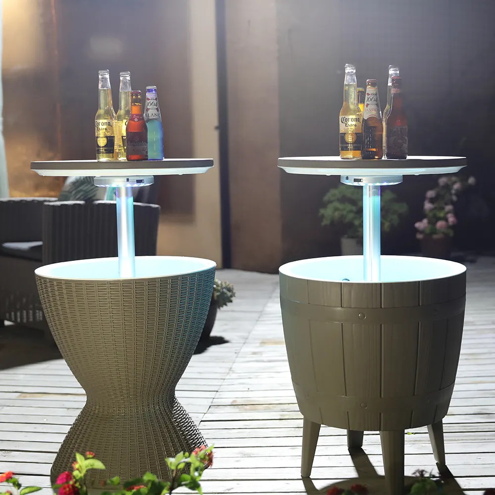Бренд Sukk, светящийся ротанговый дизайн, ведро для льда для внутреннего дворика, распродажа