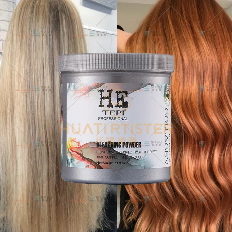 Huati Sifuli HE 500g Salon renk aydınlatma kalıcı saç rengi boya kremi saç ağartma tozu ve geliştirici