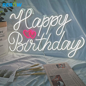 Letrero <span class=keywords><strong>de</strong></span> Neón LED Personalizado para Colgar en la Pared, Letrero <span class=keywords><strong>de</strong></span> Neón <span class=keywords><strong>de</strong></span> Feliz Cumpleaños para Niños, Regalo - Product Image 1