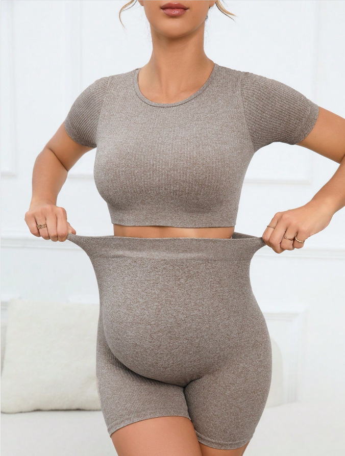 High-Waist Activewear Set: colour and size-option reference for private-label production
