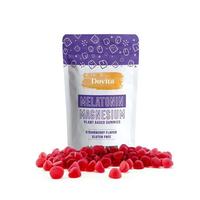 Gummies végétaliennes certifiées saveur fraise à base de plantes avec mélatonine, magnésium, collagène pour le sommeil, la santé cardiaque et osseuse